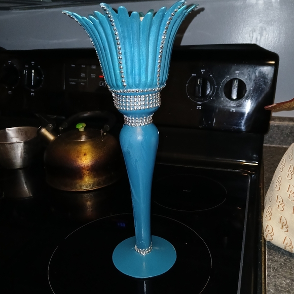 Romanian Crystal Candel Holder - Picture 2 of 2